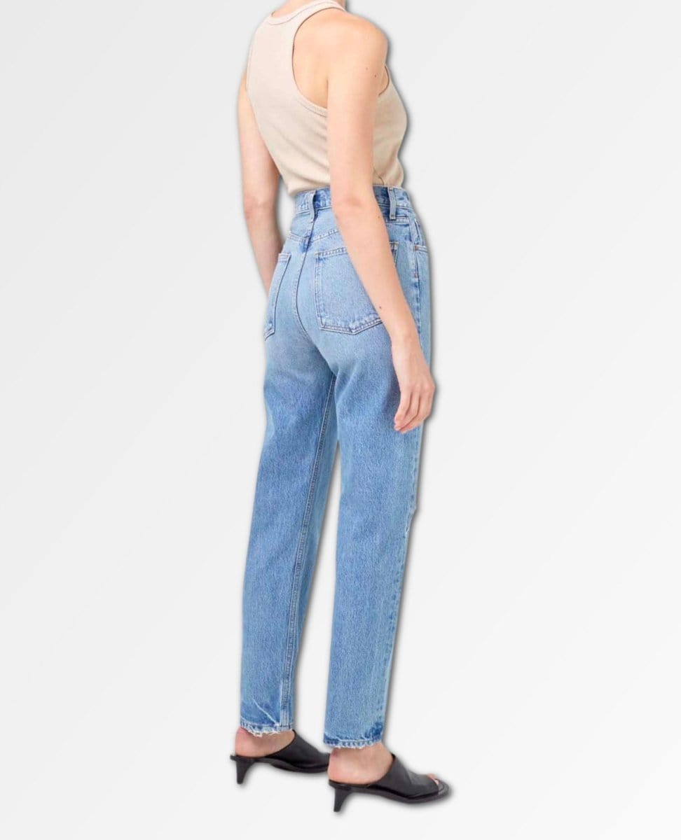 90's Pinch Waist High Rise Straight Abstract - PINK ARROWS