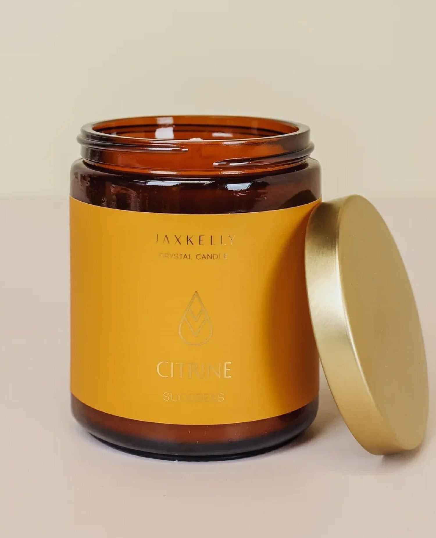 Crystal Candle – Citrine (Success) 9oz
