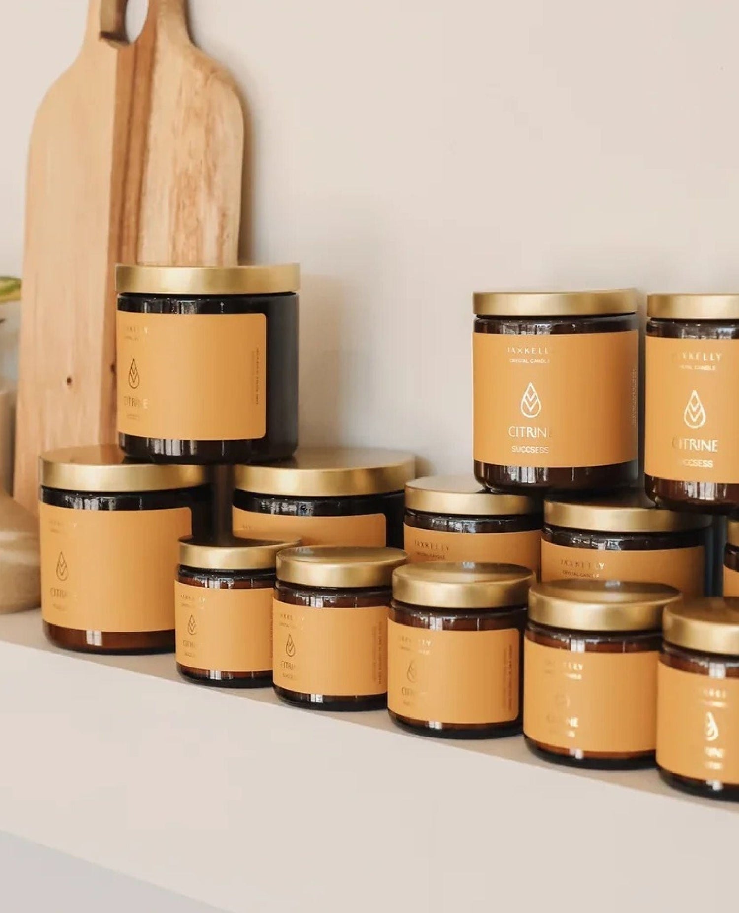 Crystal Candle – Citrine (Success) 9oz