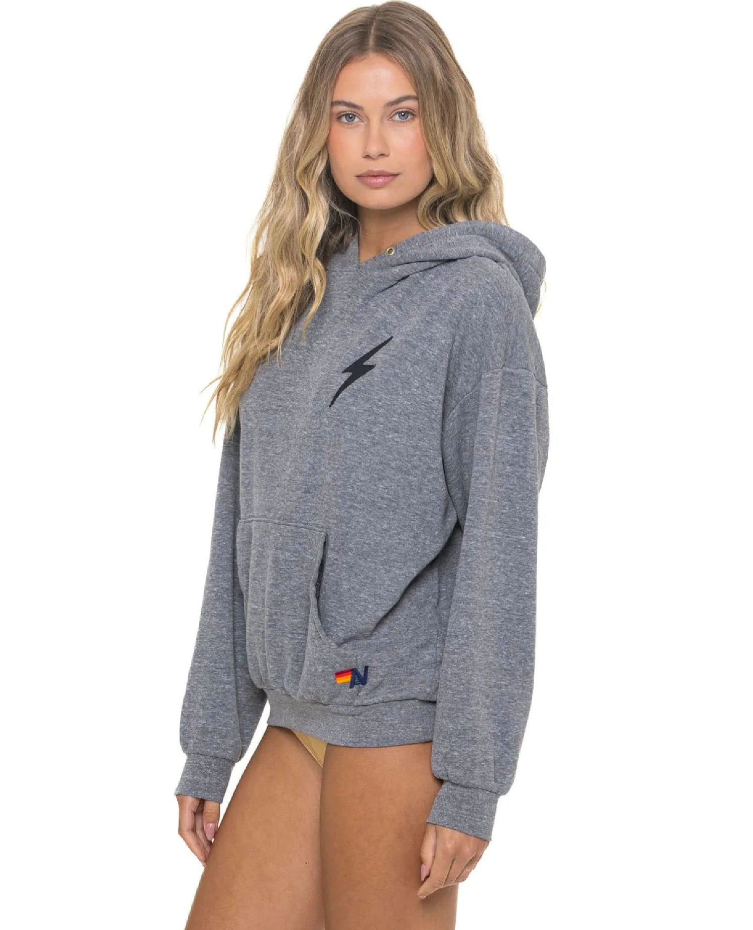 Aviator Nation Bolt Hoodie Heather Grey