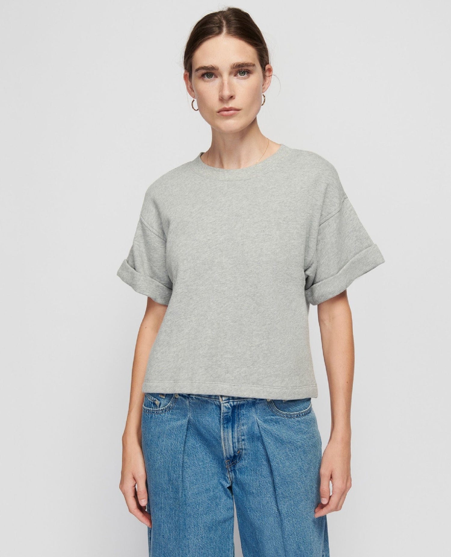 Bane Sweatshirt Top Heather Grey