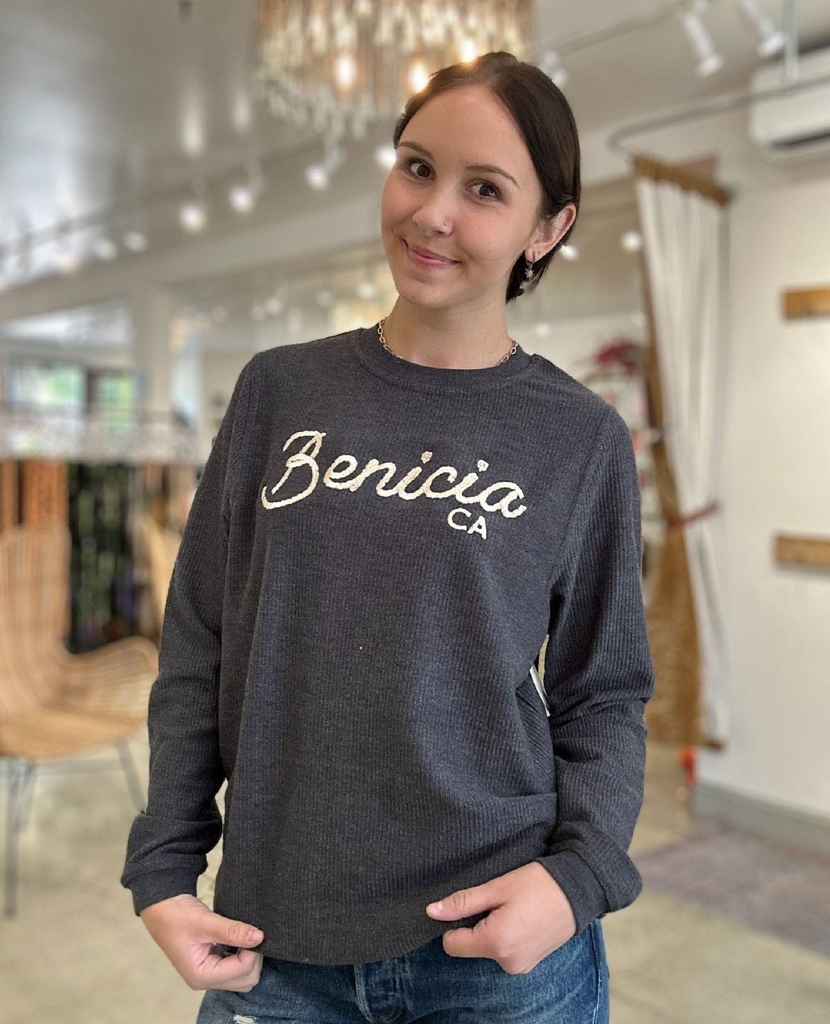 Benicia Cozy Long Sleeve Charcoal