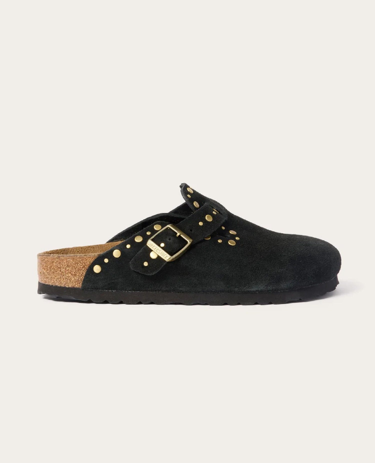 Boston Rivet Suede Black