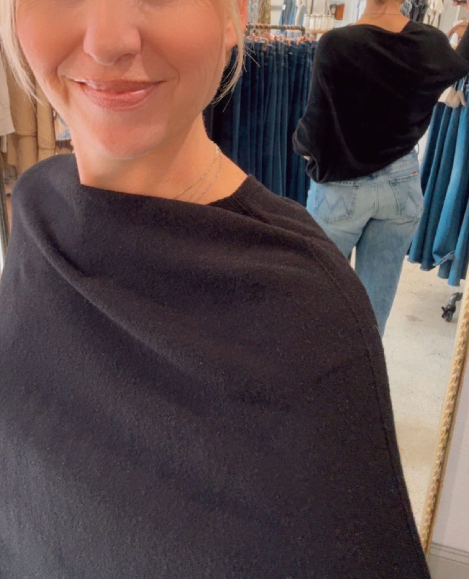 Black Asymmetric Sweater
