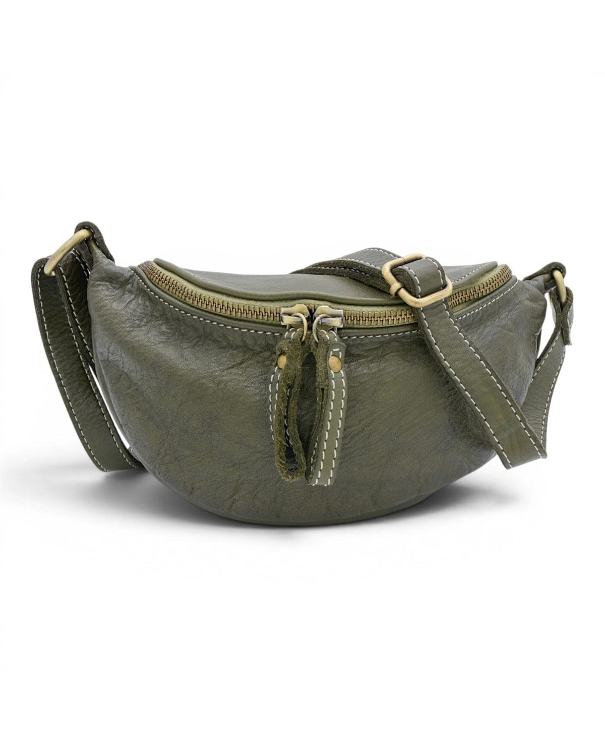Avery Mini Leather Crossbody Olive