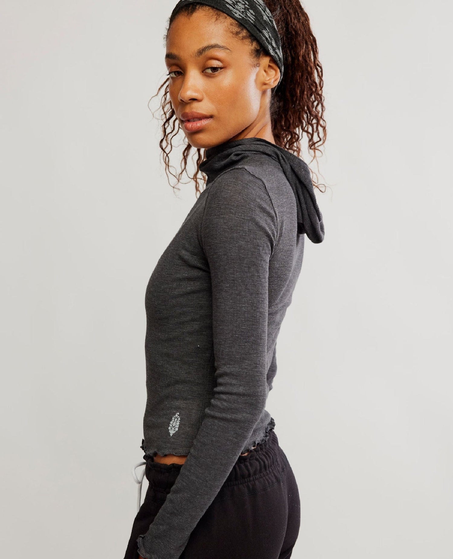 Breathe Easy Long Sleeve Pullover in Black
