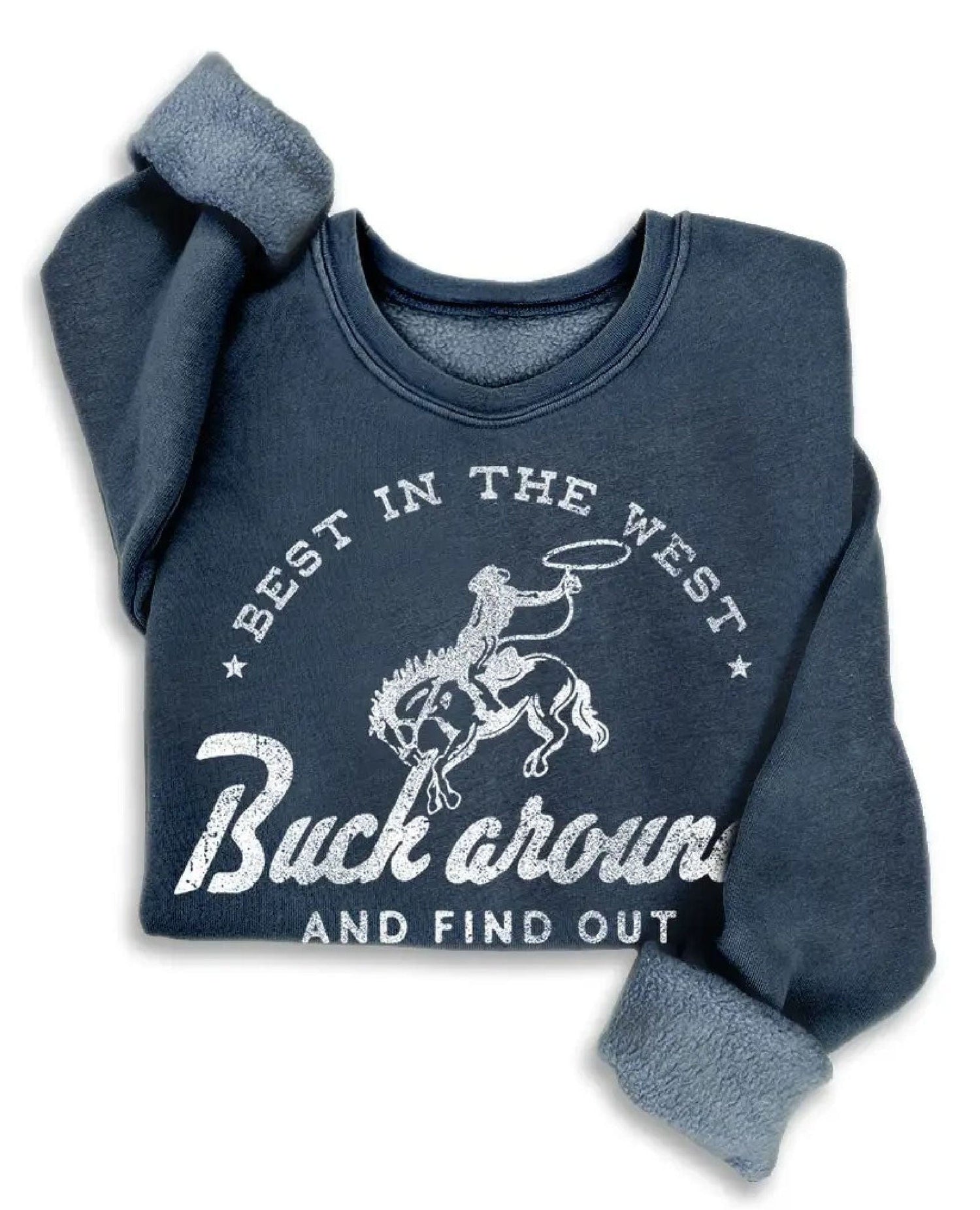 Buck Around and Find Out Sweatshirt – Vintage Navy