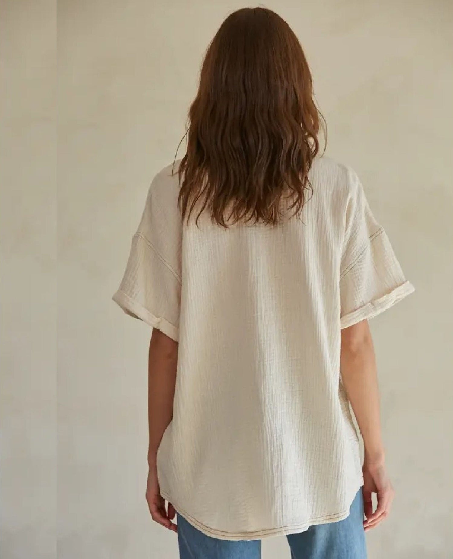 Called to Say Shirt Top Natural Gauze