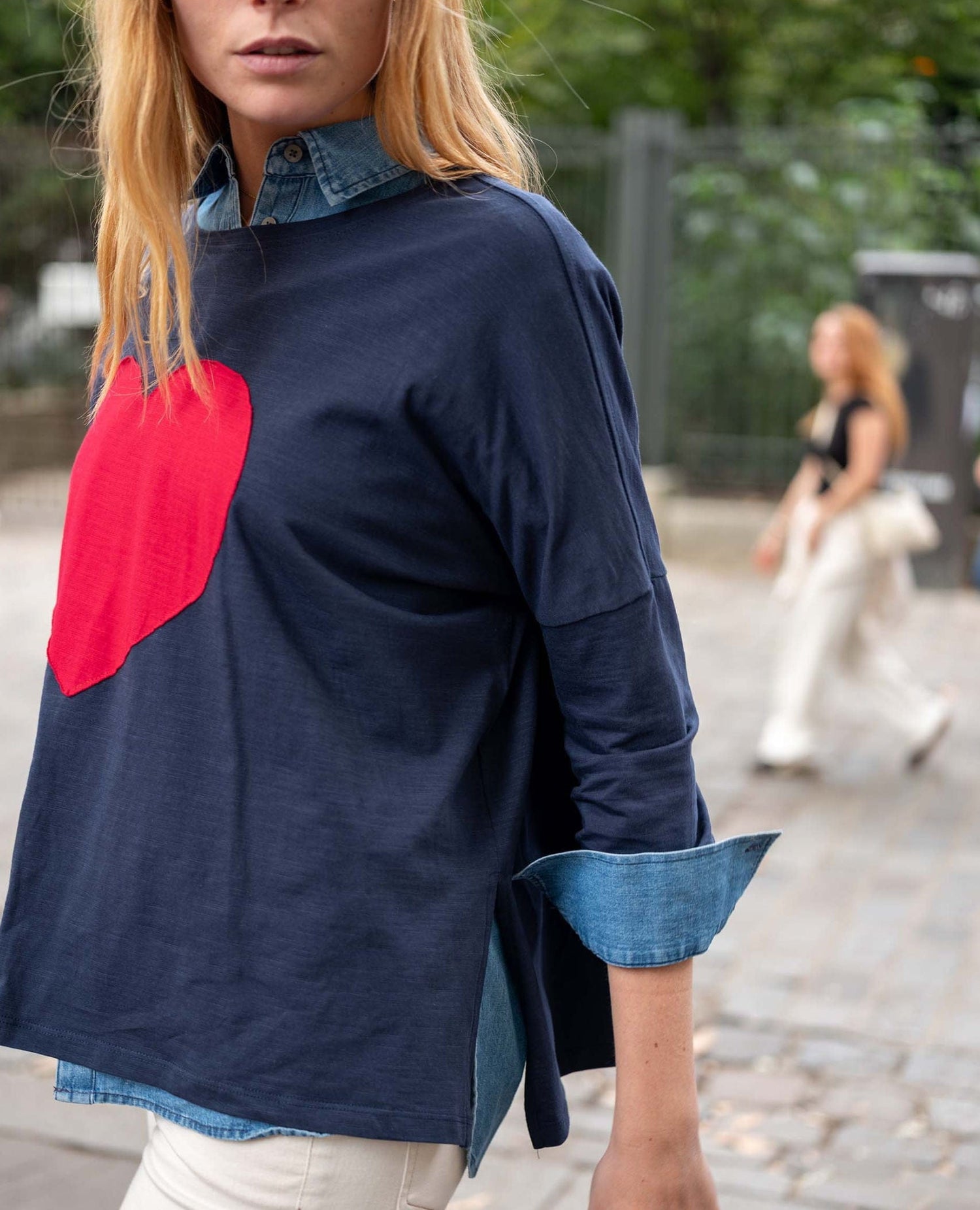 Catalina Red Heart Top Navy