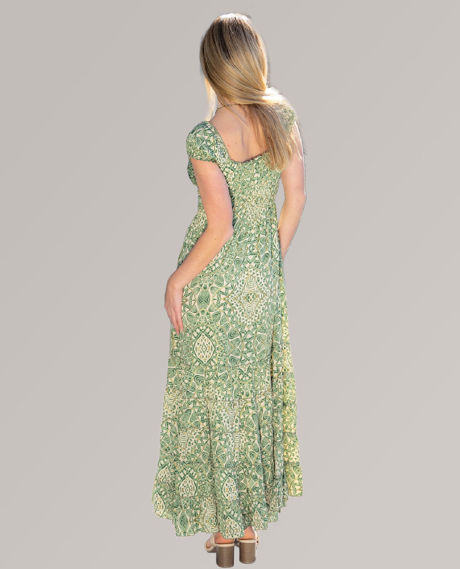 Golden Sage Maxi Dress