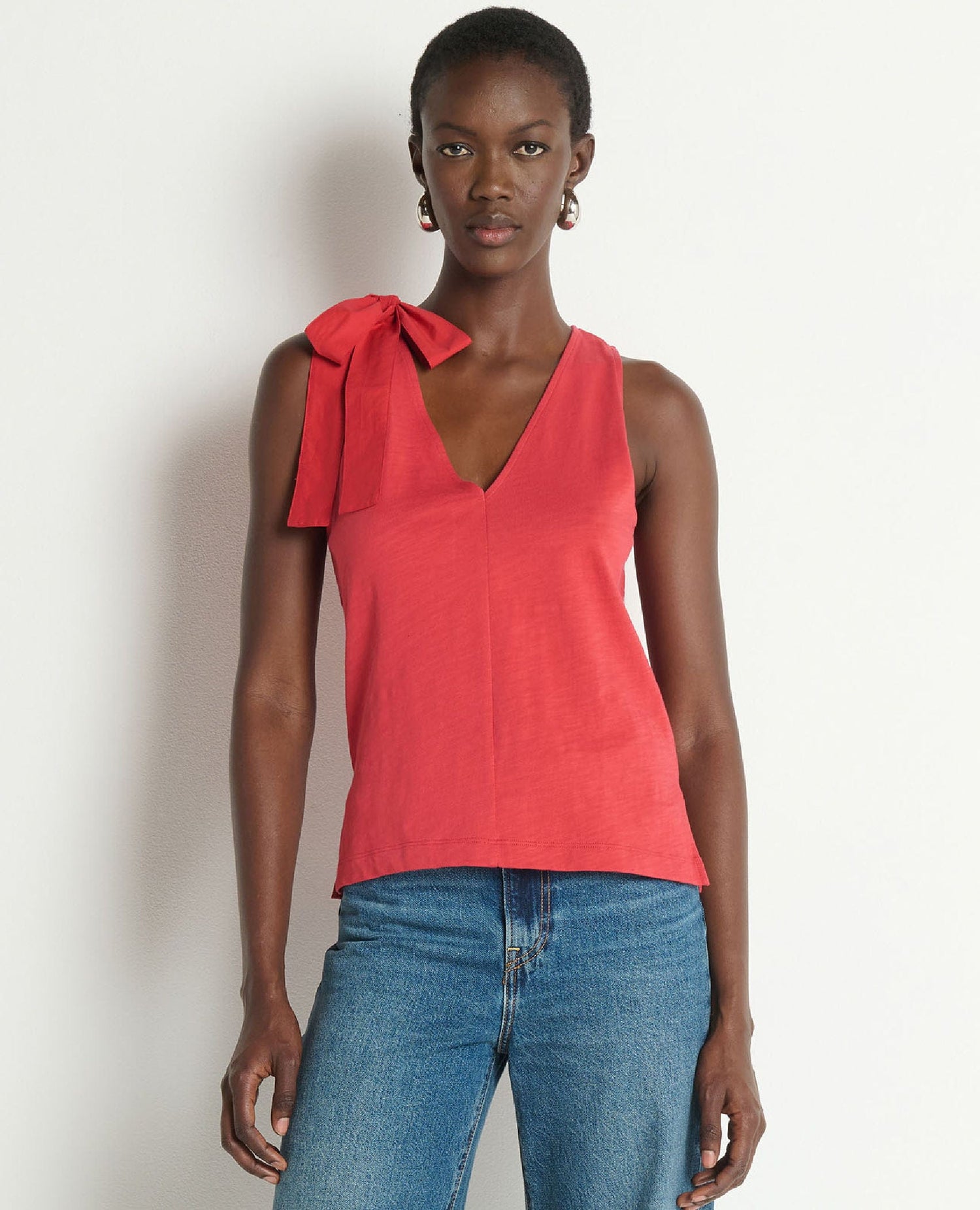 Daniella Bow Tank Heartbeat Red