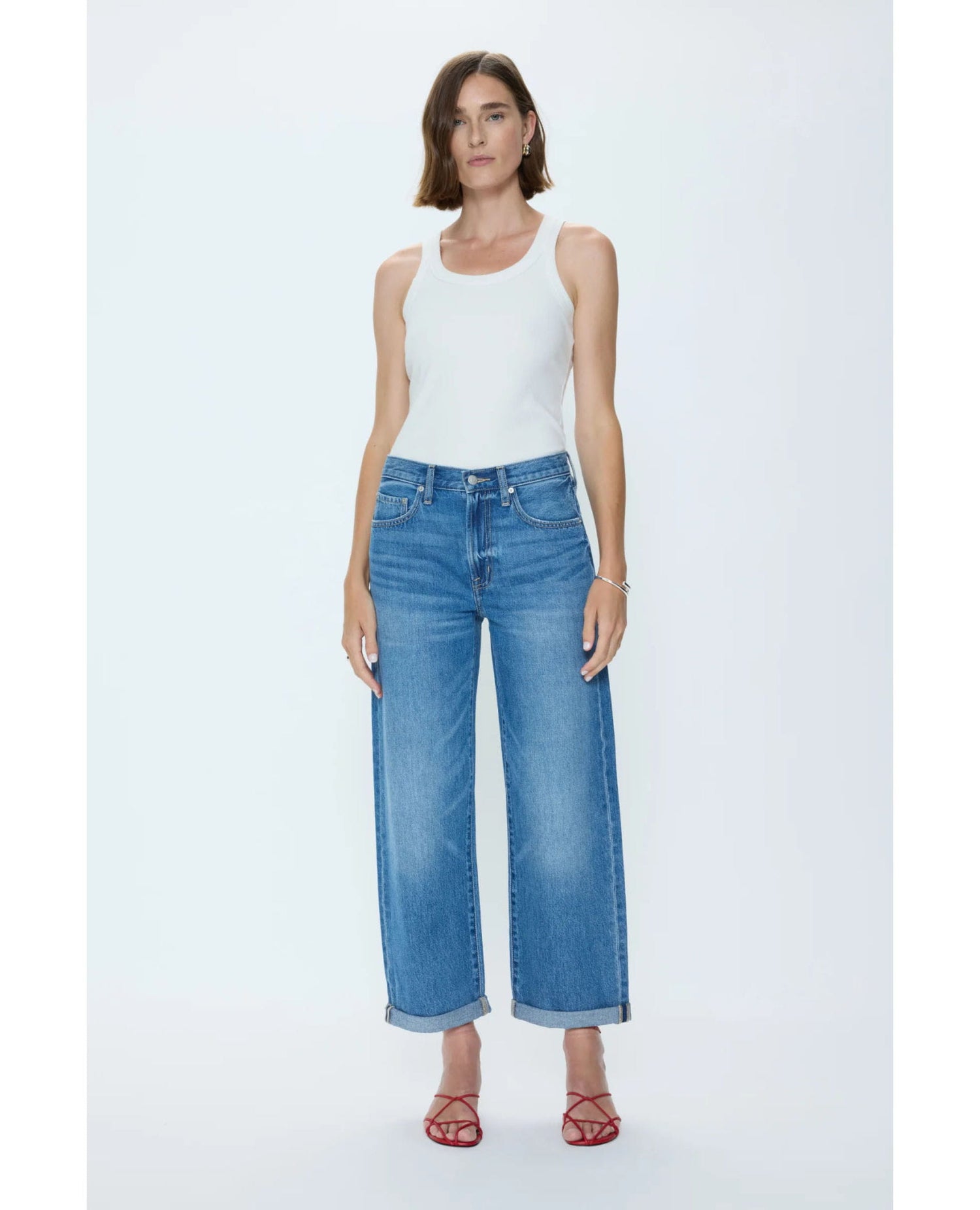 Donny Rolled Hem Boyfriend Jeans in Heartfelt