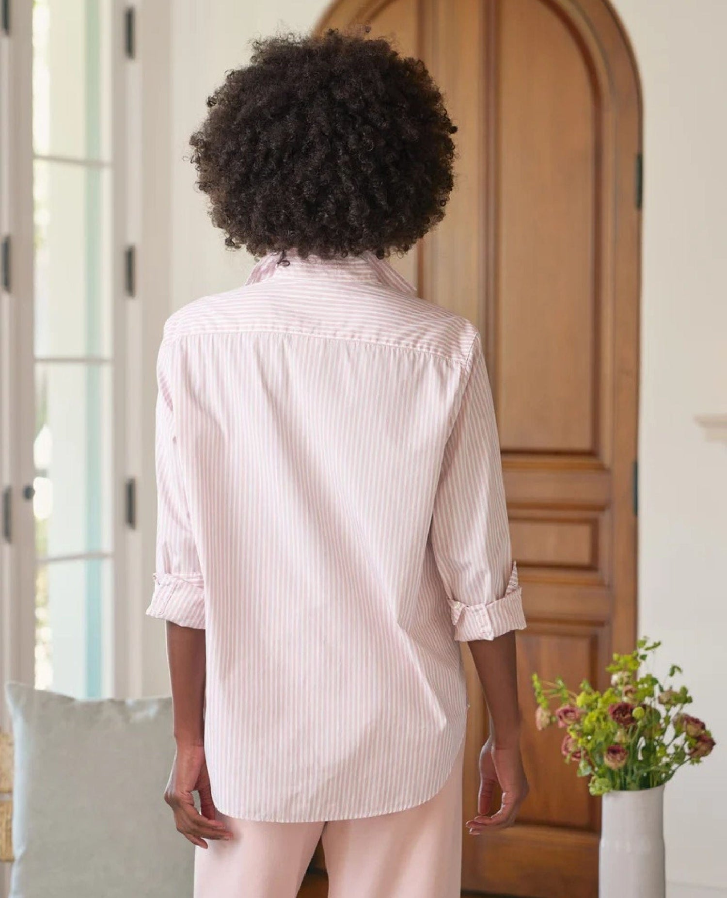 Eileen Pink Stripe Superluxe Button Down