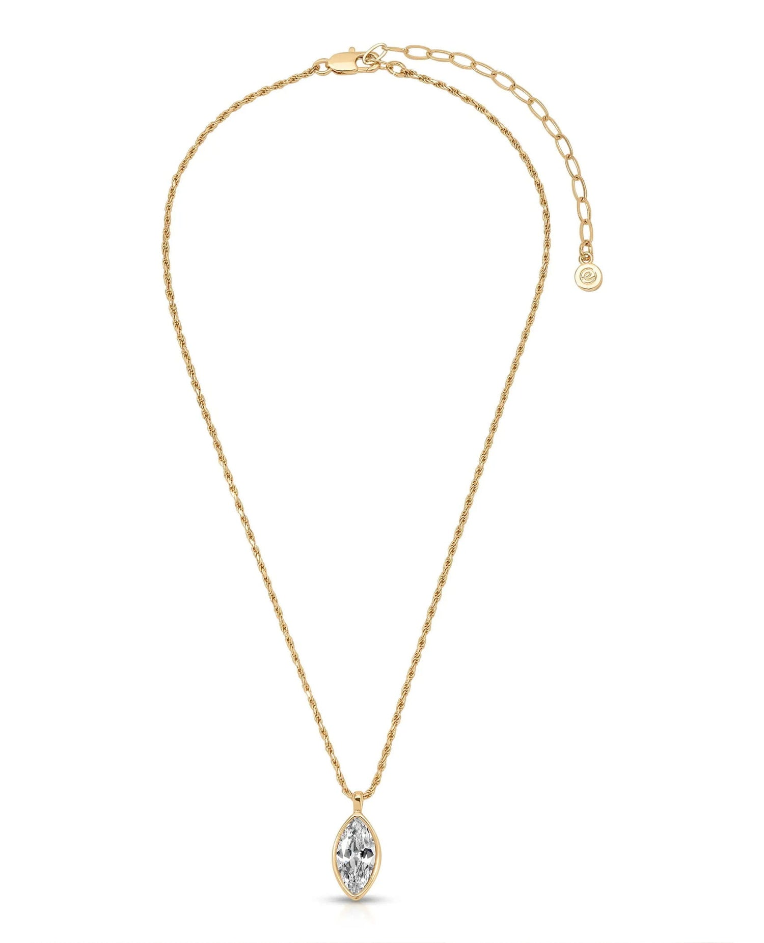 Marquise Crystal Pendant Necklace