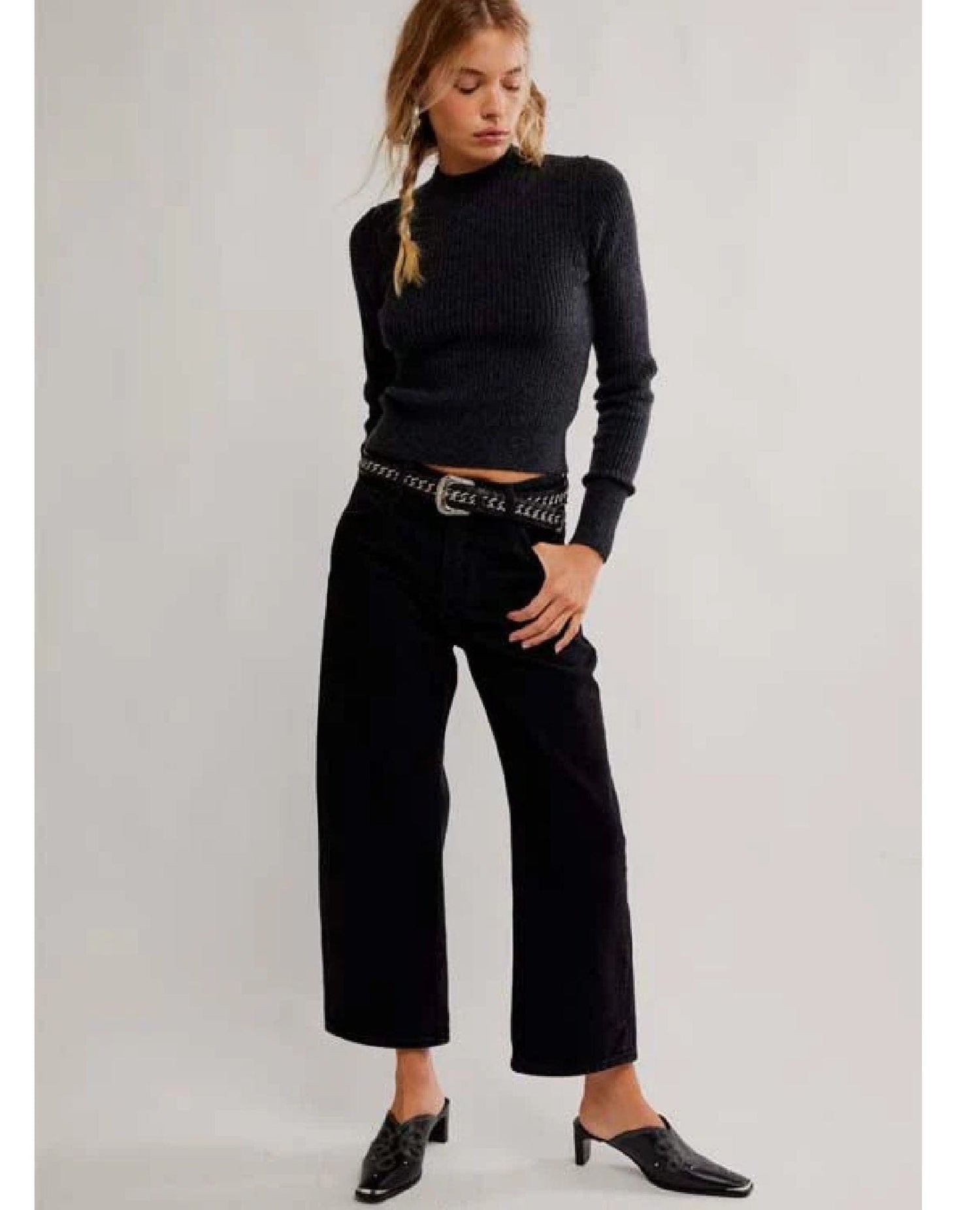 Free People Ever After Pullover Charcoal