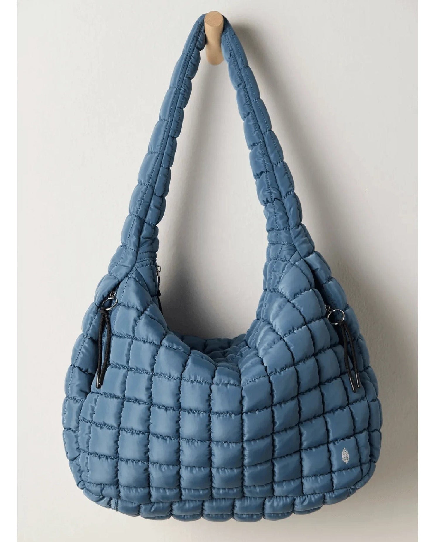 Free People Quilted Bag Blue Denim