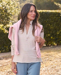 Patrick Camel Stripe Jersey Top