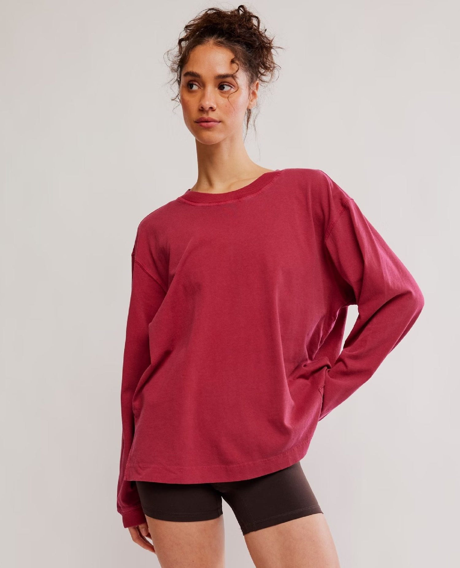 Hustle Layer LS Brick Red