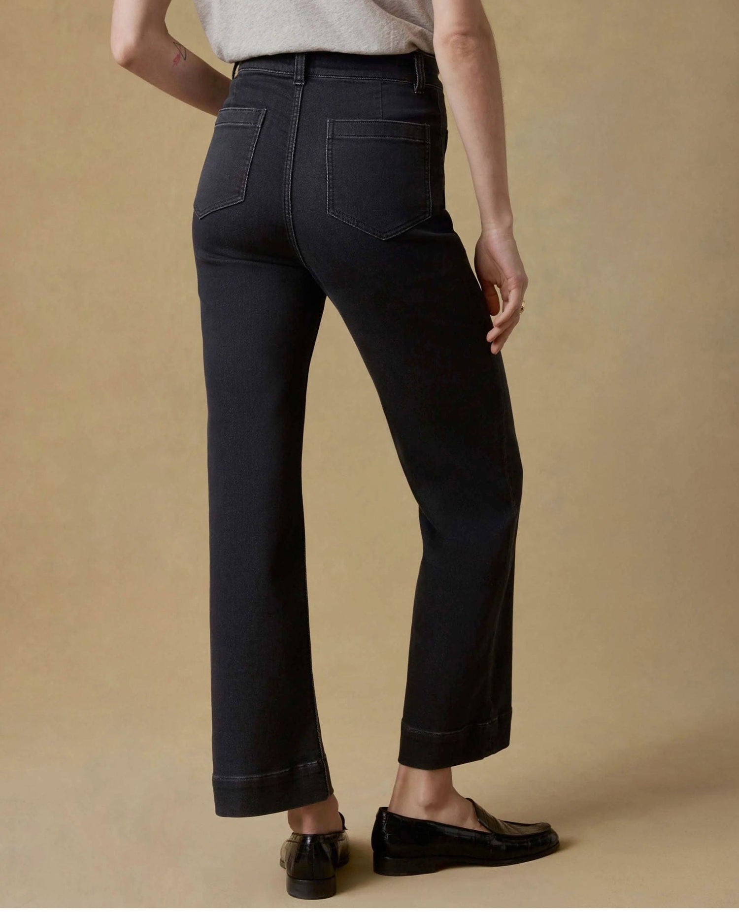Stretch Terry Ankle Pant Black