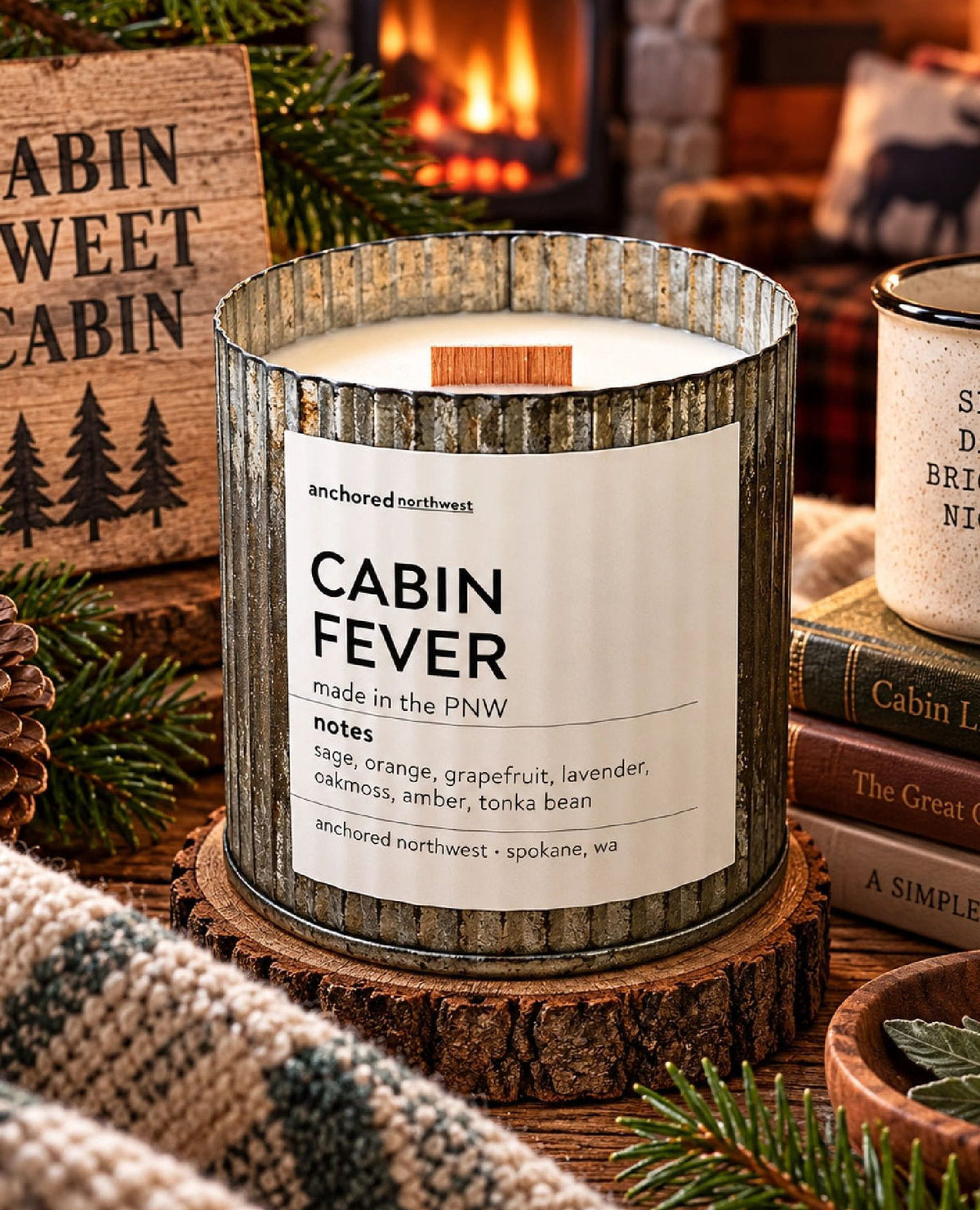 Cabin Fever Wood Wick Candle