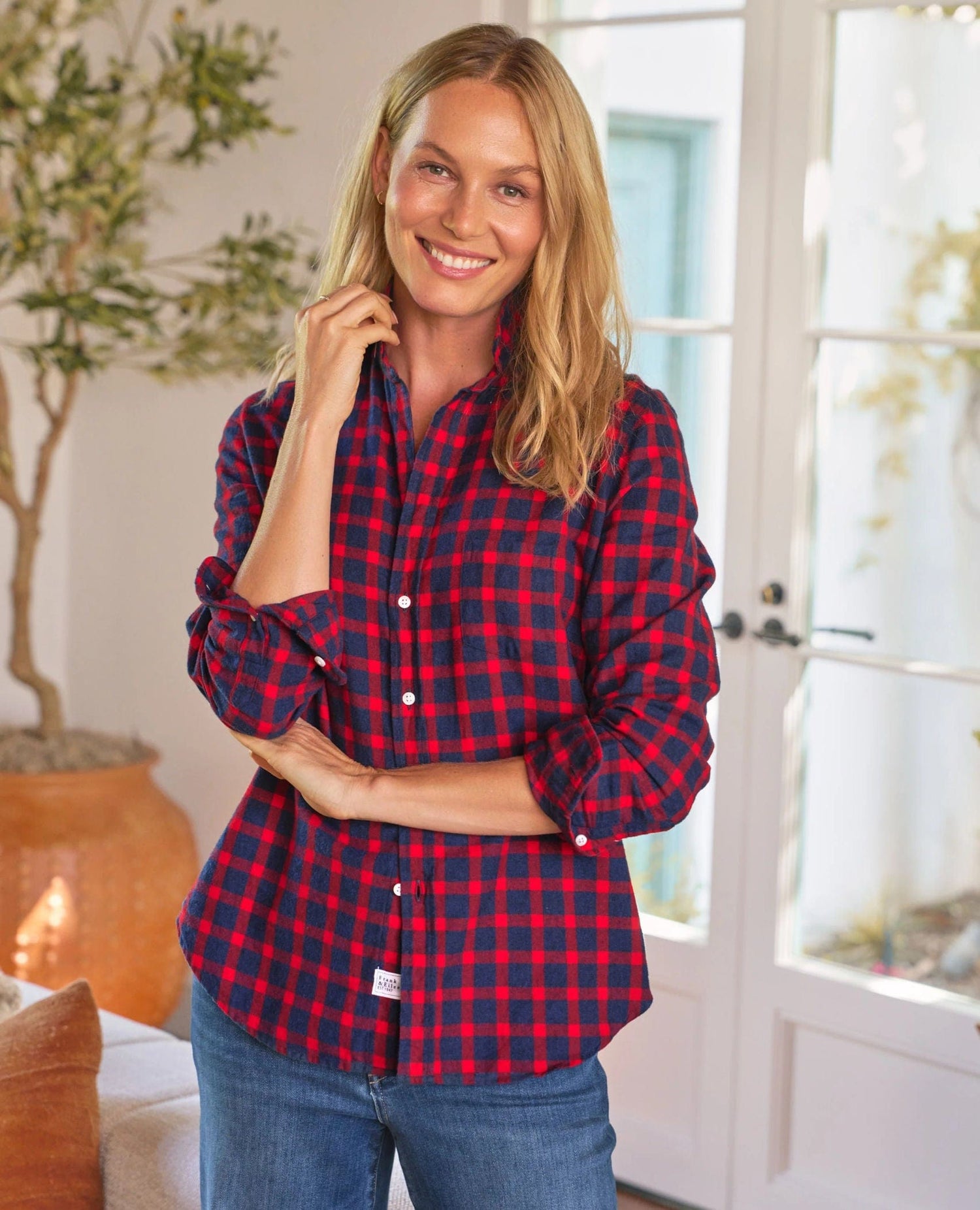 Frank & Eileen Red Blue Plaid Eileen