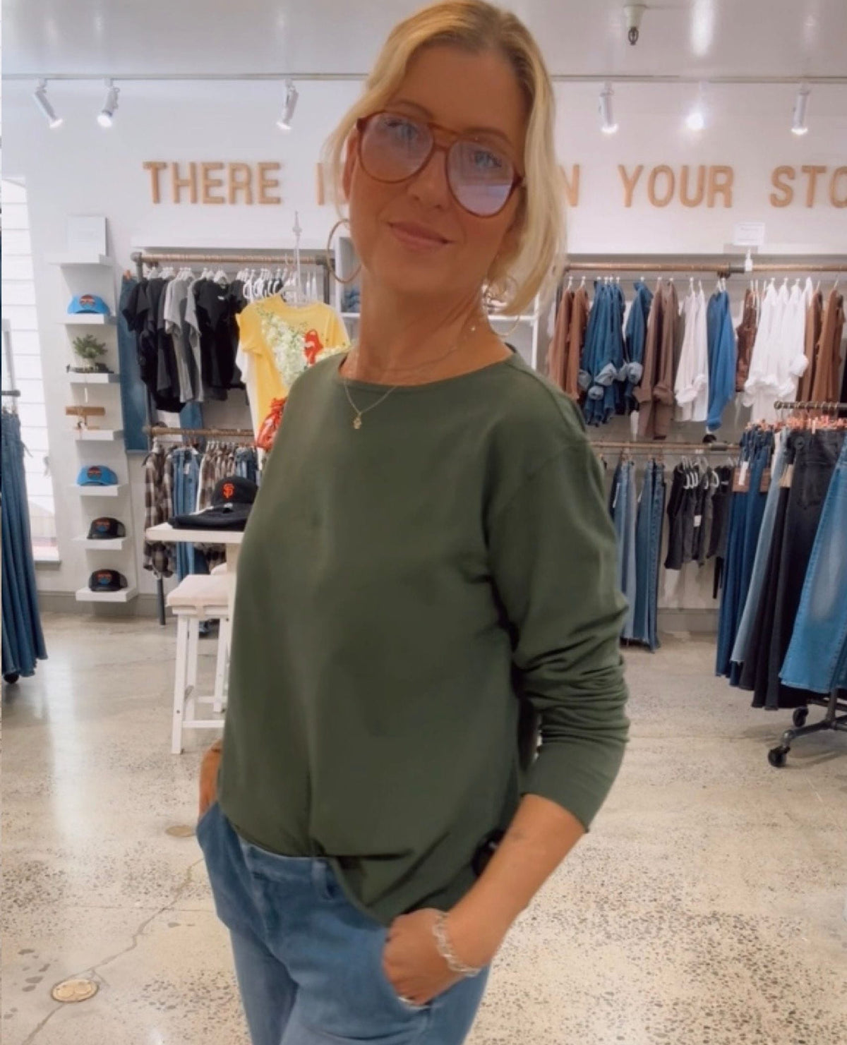 Ella Boatneck LS Tee Nori