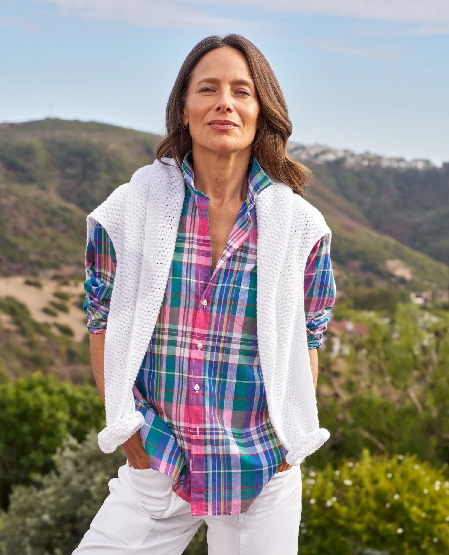 Eileen Coastal Bloom Plaid