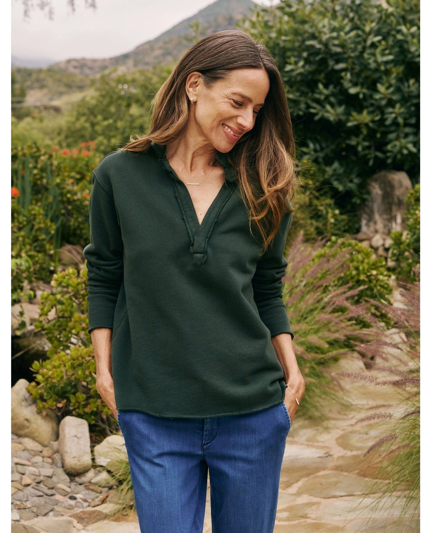 Patrick Popover Dark Green Triple Fleece