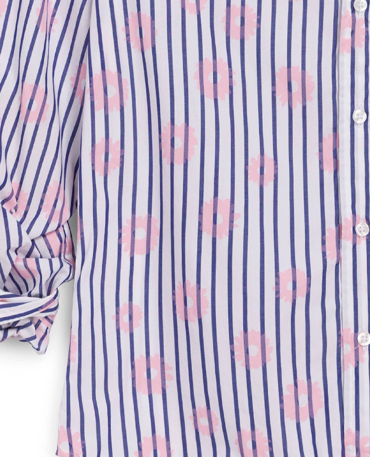 Barry Stripe + Pink Flowers