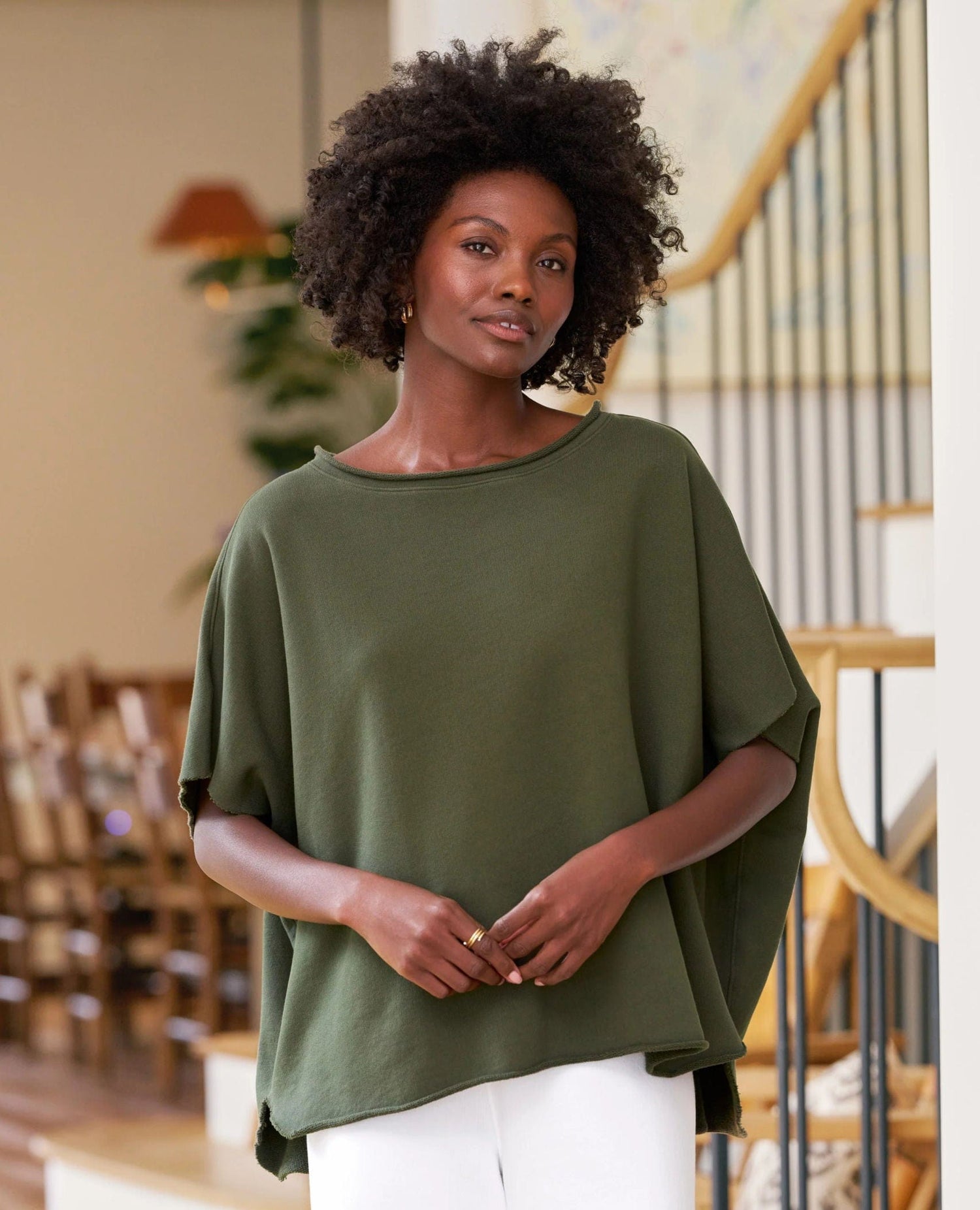 Olive Capelet in Caper (One Size)