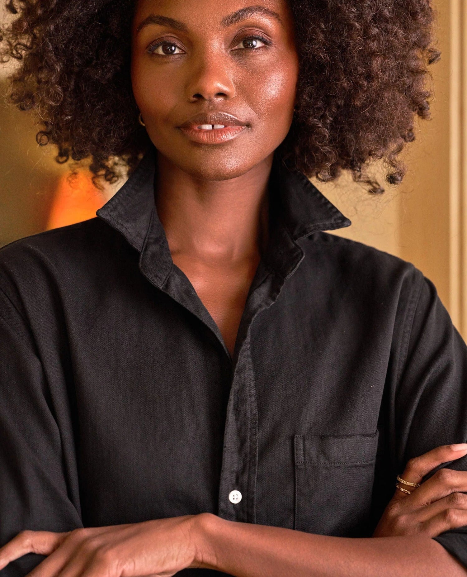 Rory Maxi Shirt Dress Black Linen