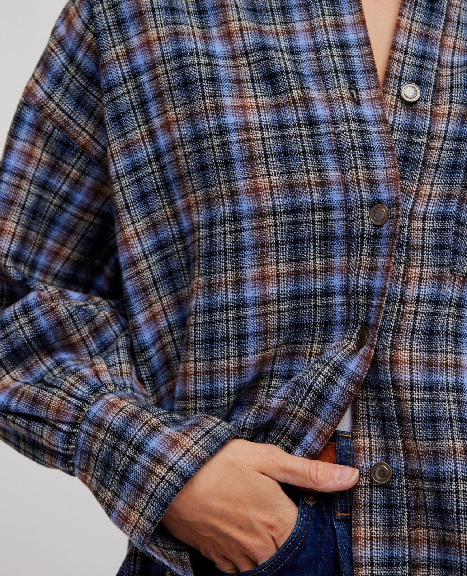 Ashley Flannel Shirt Blue Combo