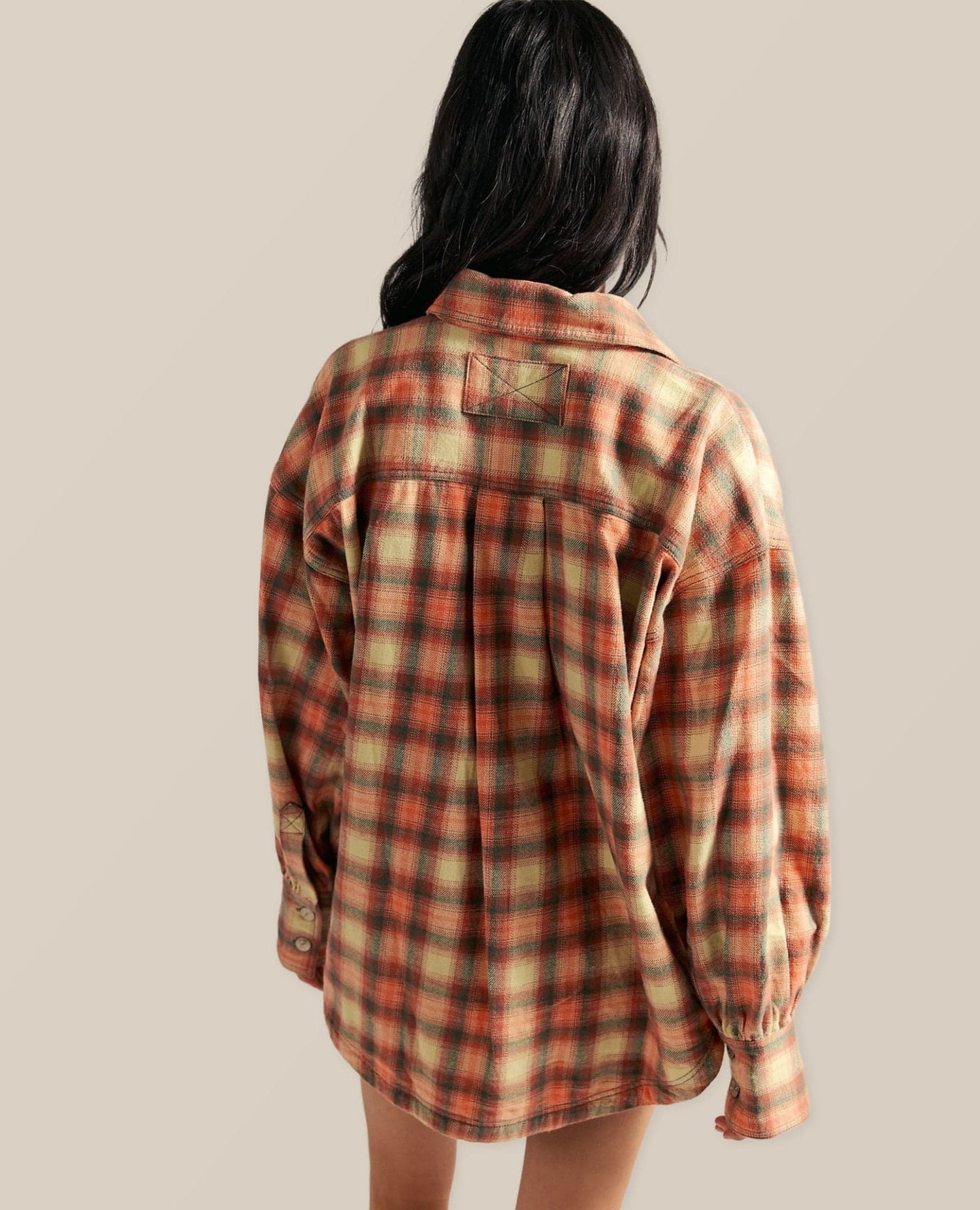 Ashley Plaid Shirt Sand Combo