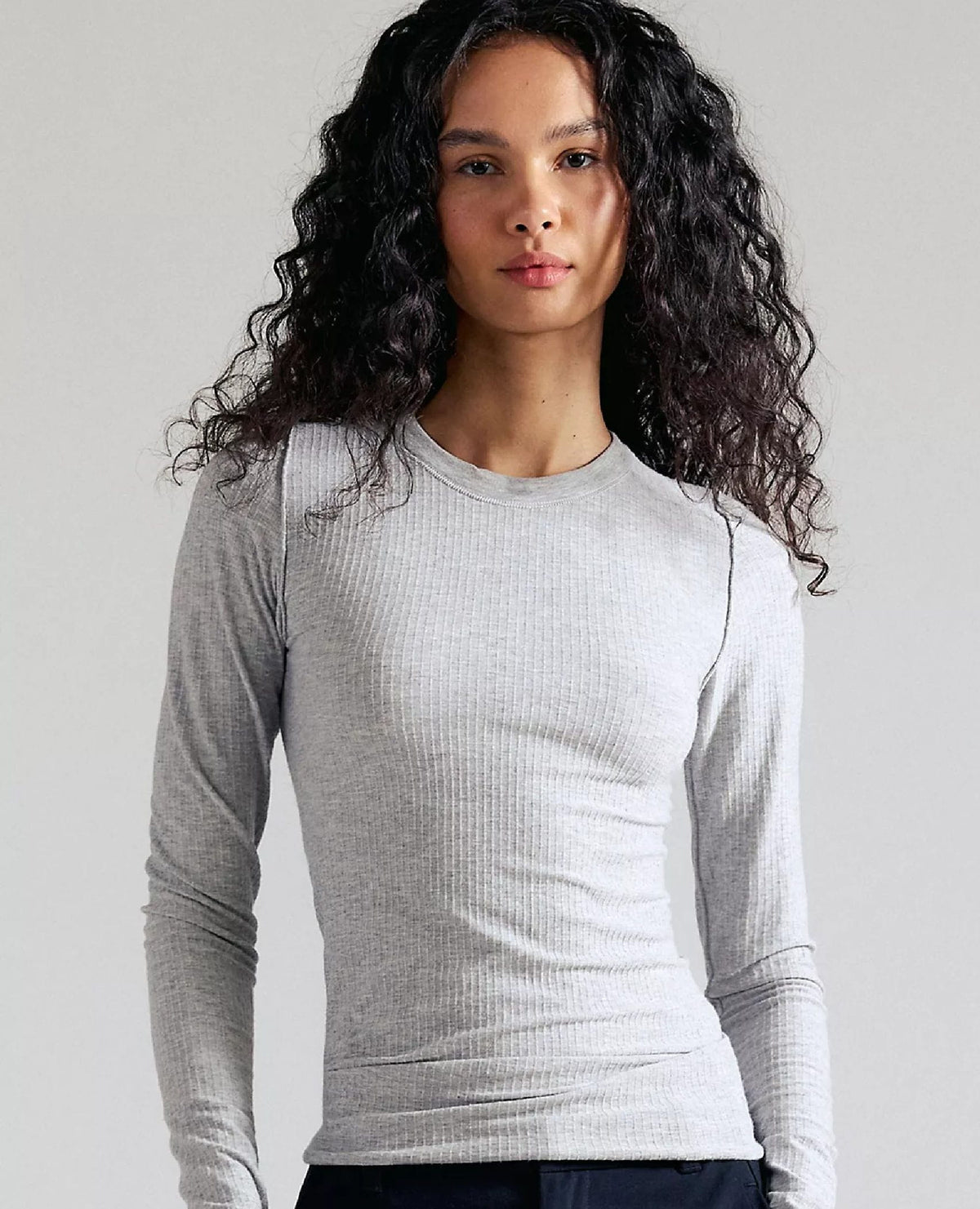 So Soft Long Sleeve Heather Grey Top