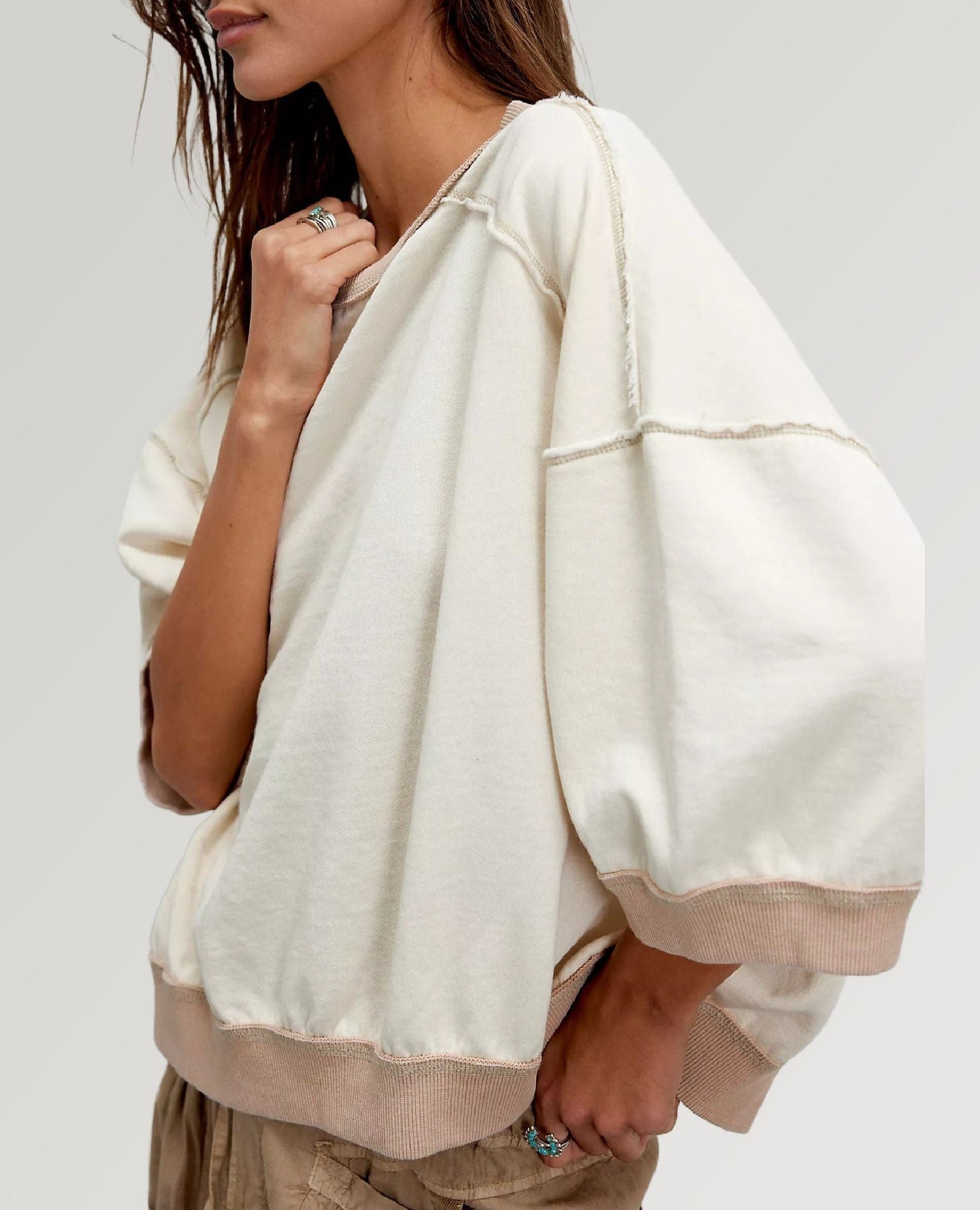 Free People Everything Pullover Cream