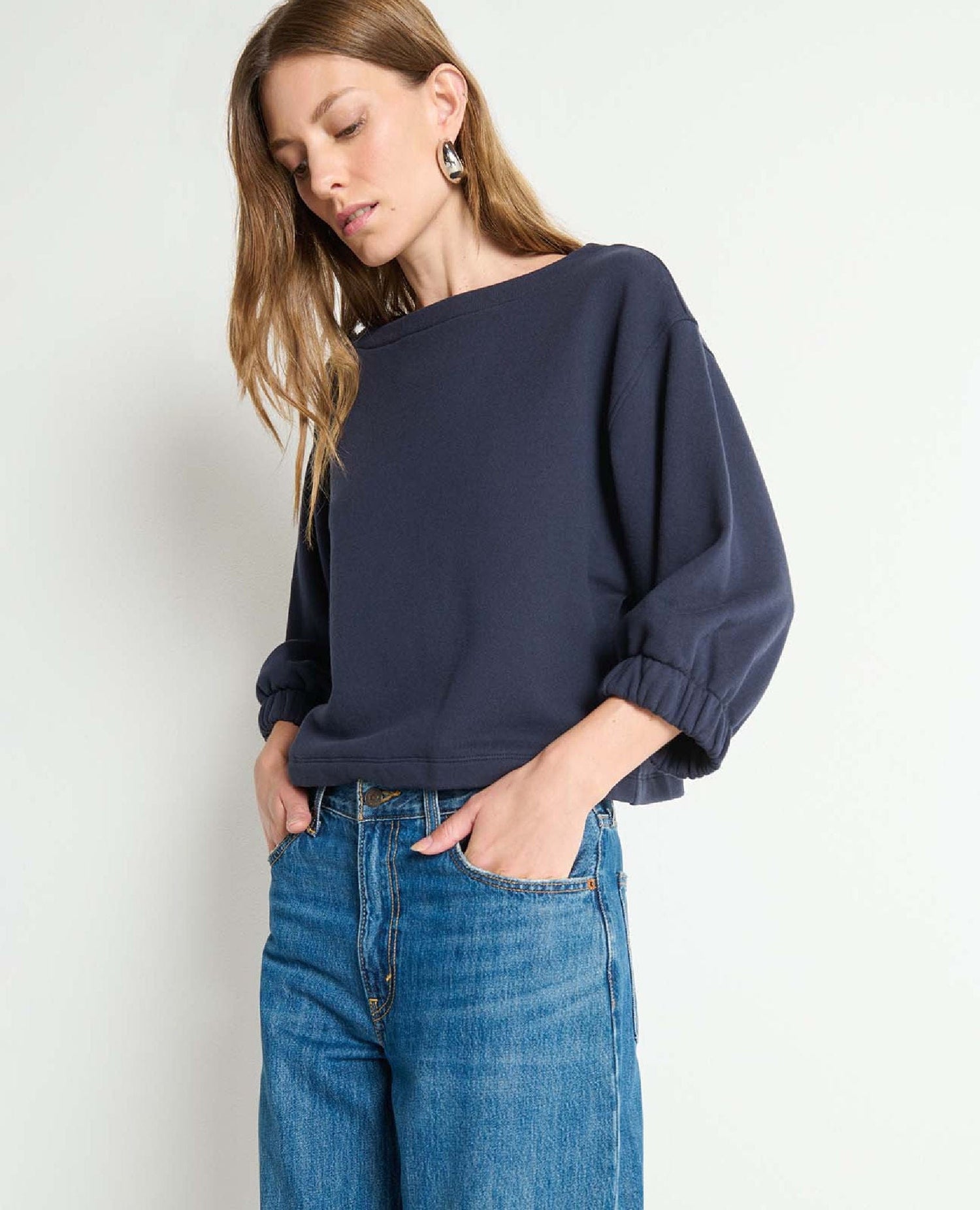 Geri Oversized Sweatshirt Top Night Sky