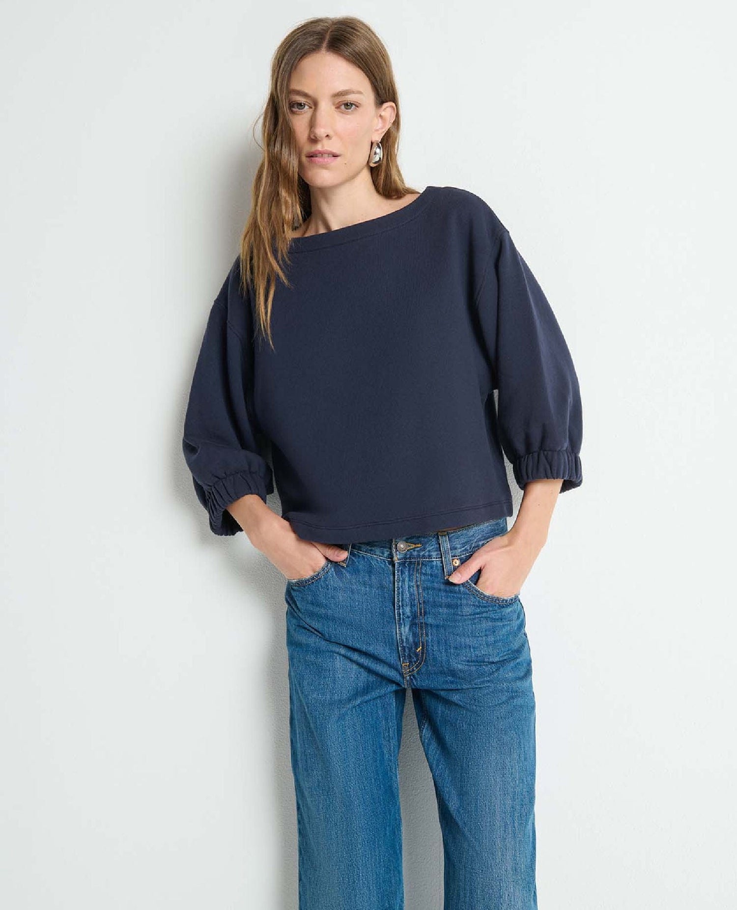 Geri Oversized Sweatshirt Top Night Sky