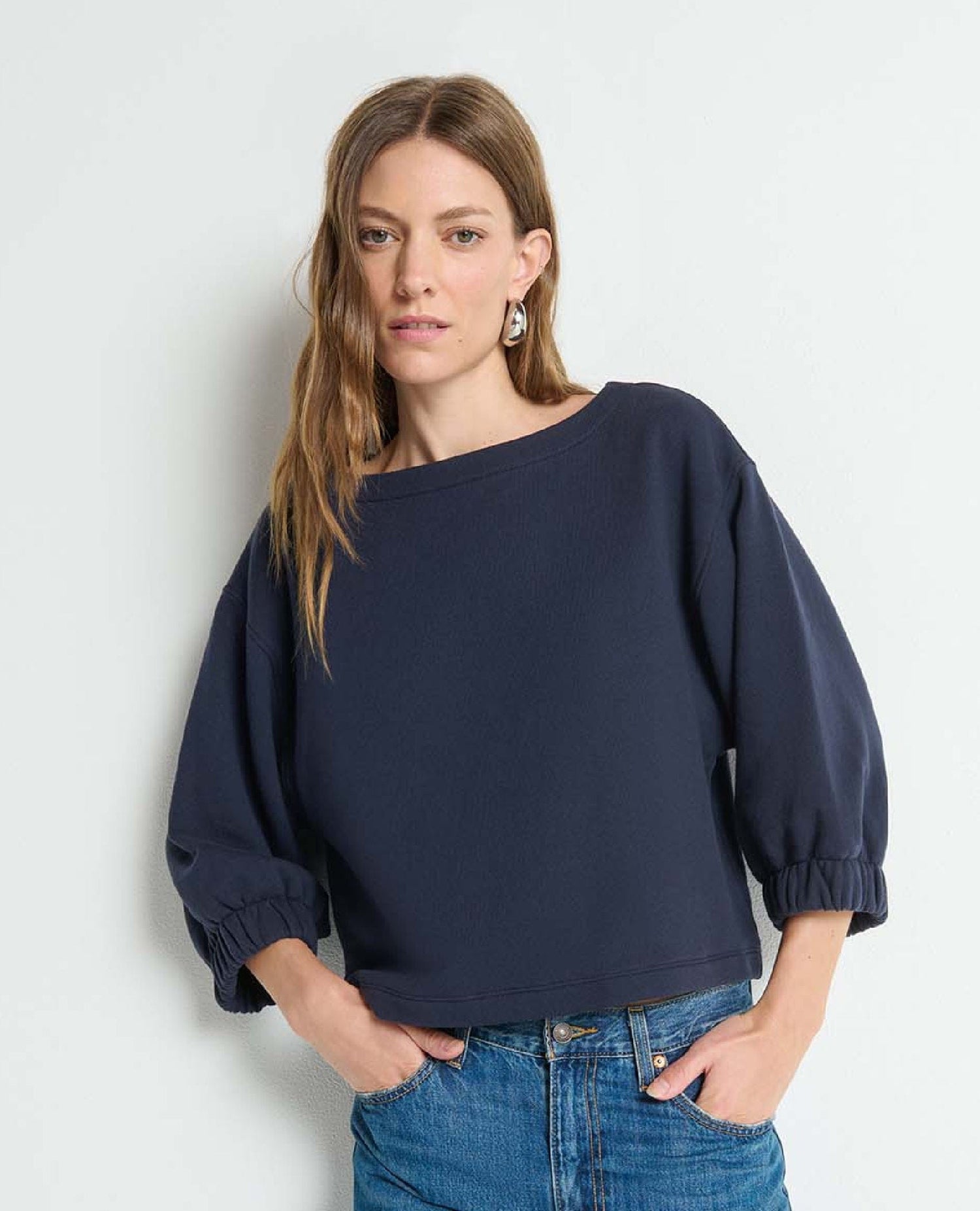 Geri Oversized Sweatshirt Top Night Sky