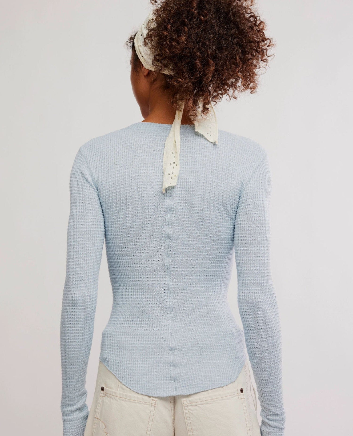 Going Places Cardi Thermal in Pearl Blue