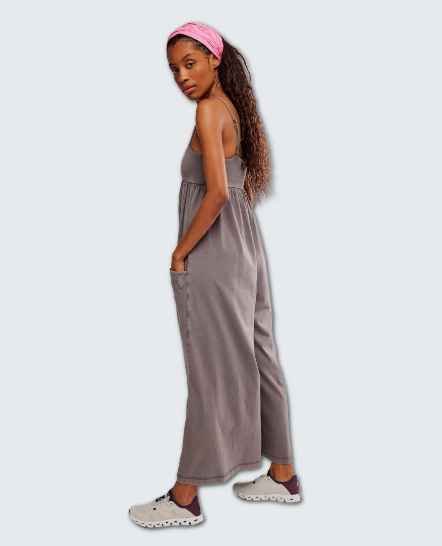 Free People Hot Shot Onesie Tan