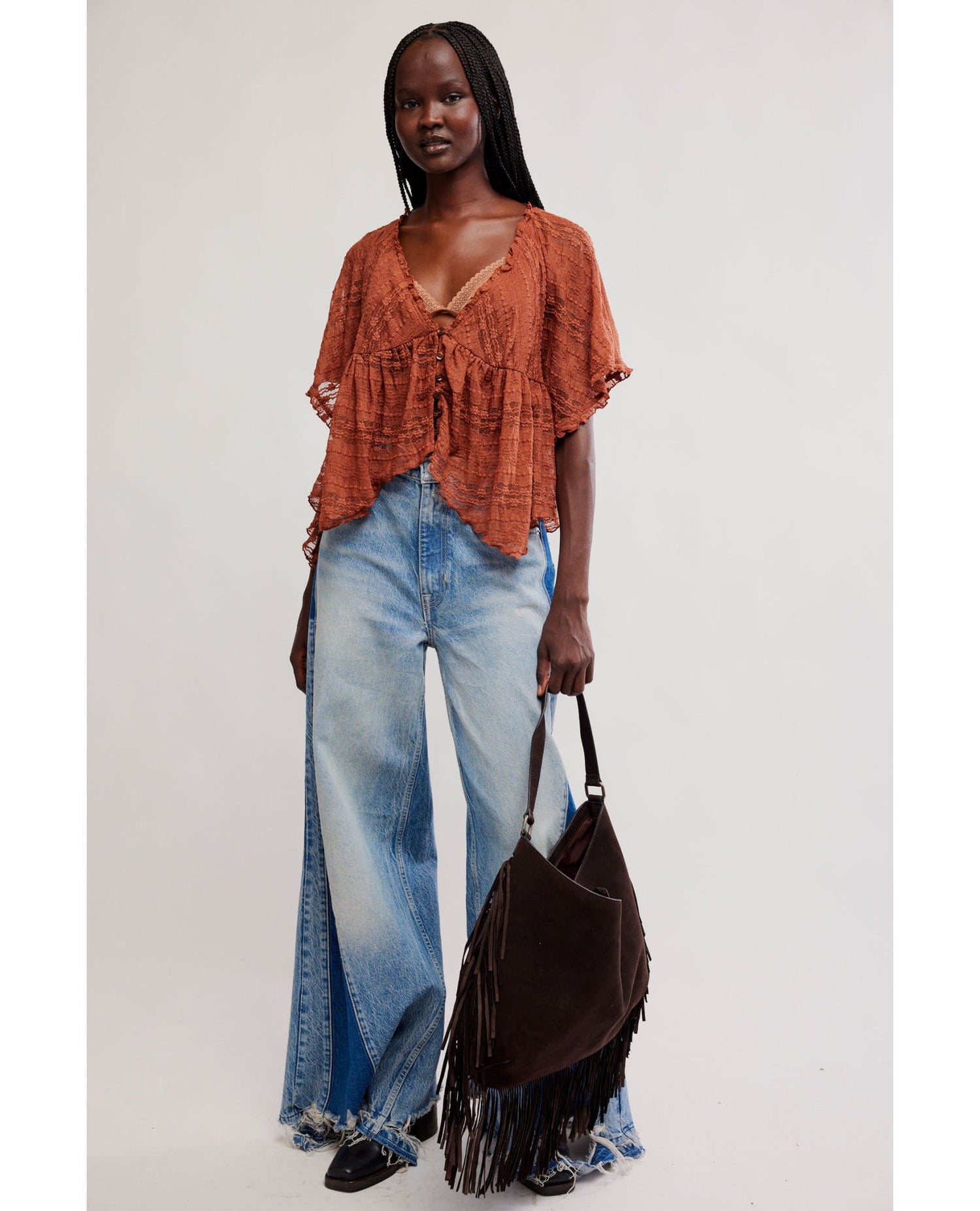In Your Dreams Lace Top Toasted Cocoa