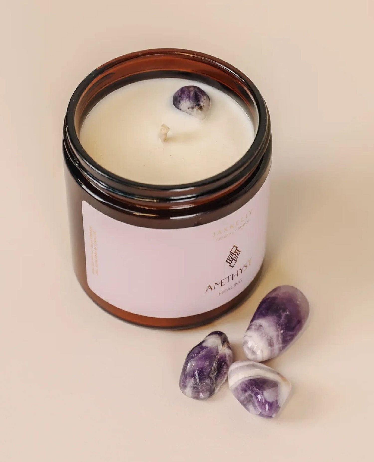 Crystal Candle Amethyst 4oz