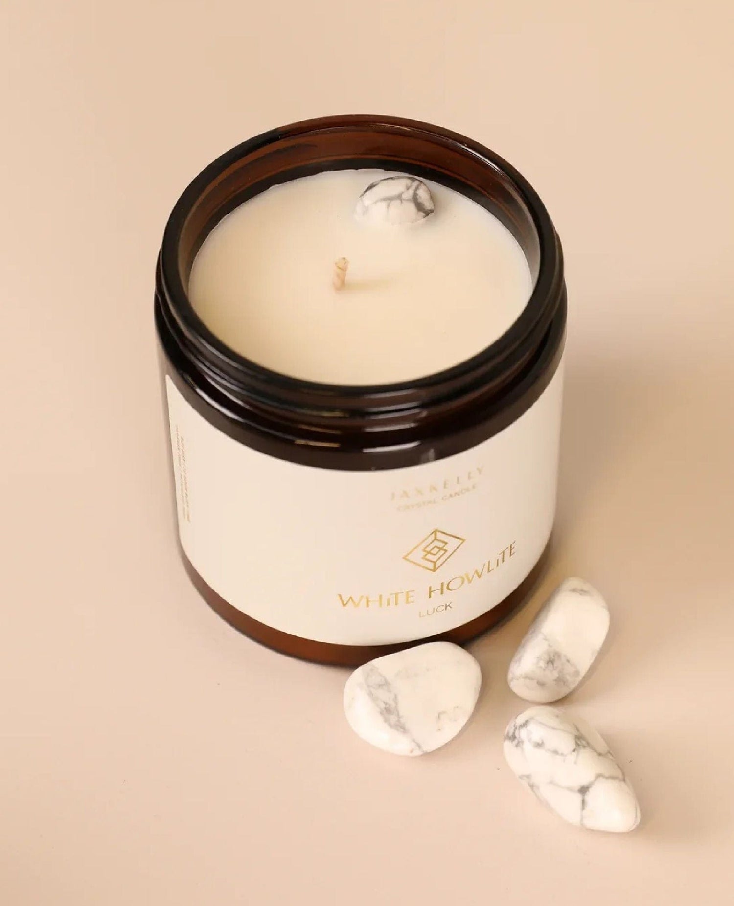 Crystal Candle White Howlite 4oz