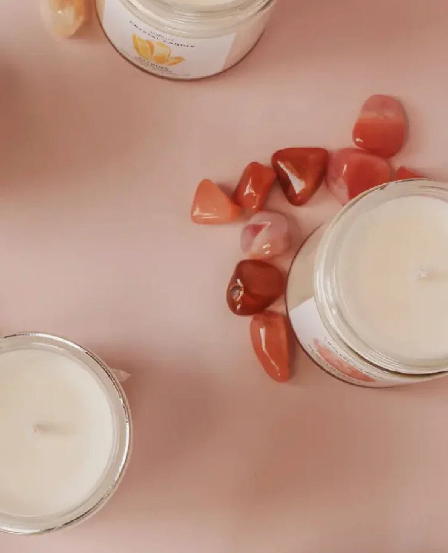 Crystal Candle Peach Quartz 9oz