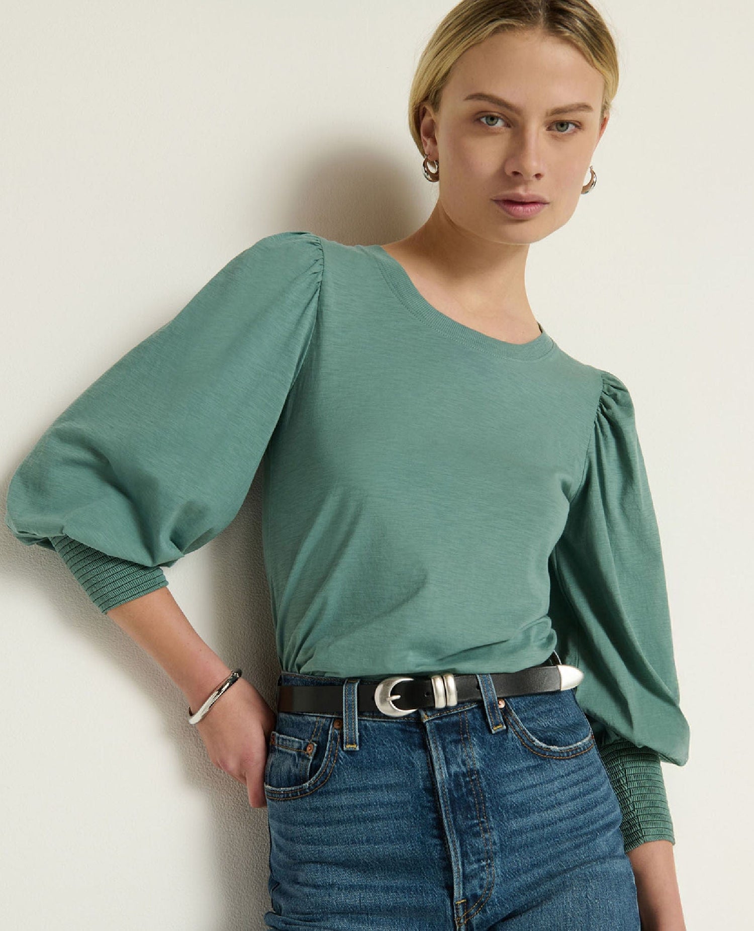 Loren Peasant Tee Sagebrush
