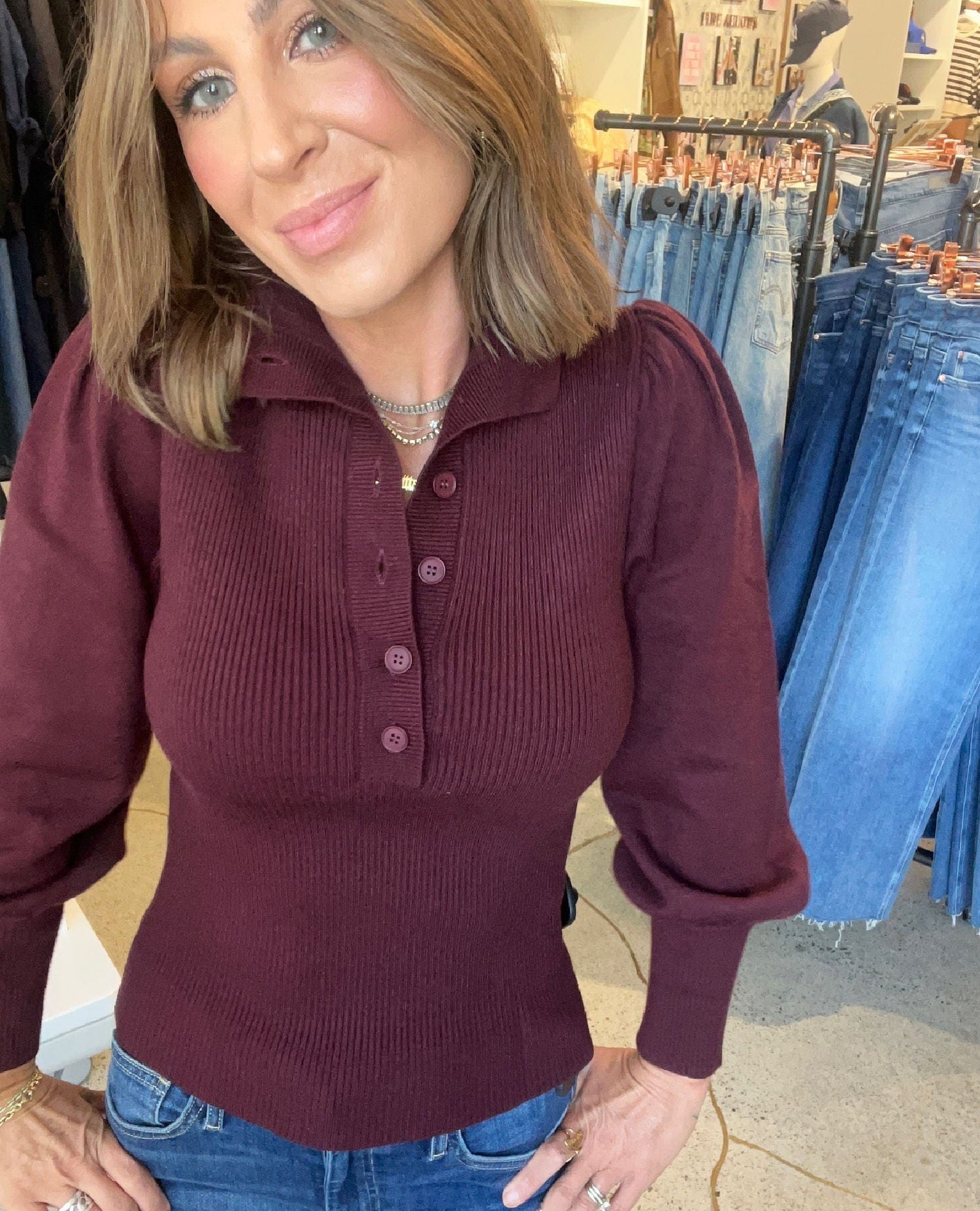 Melissa Nepton Ash Sweater Burgundy