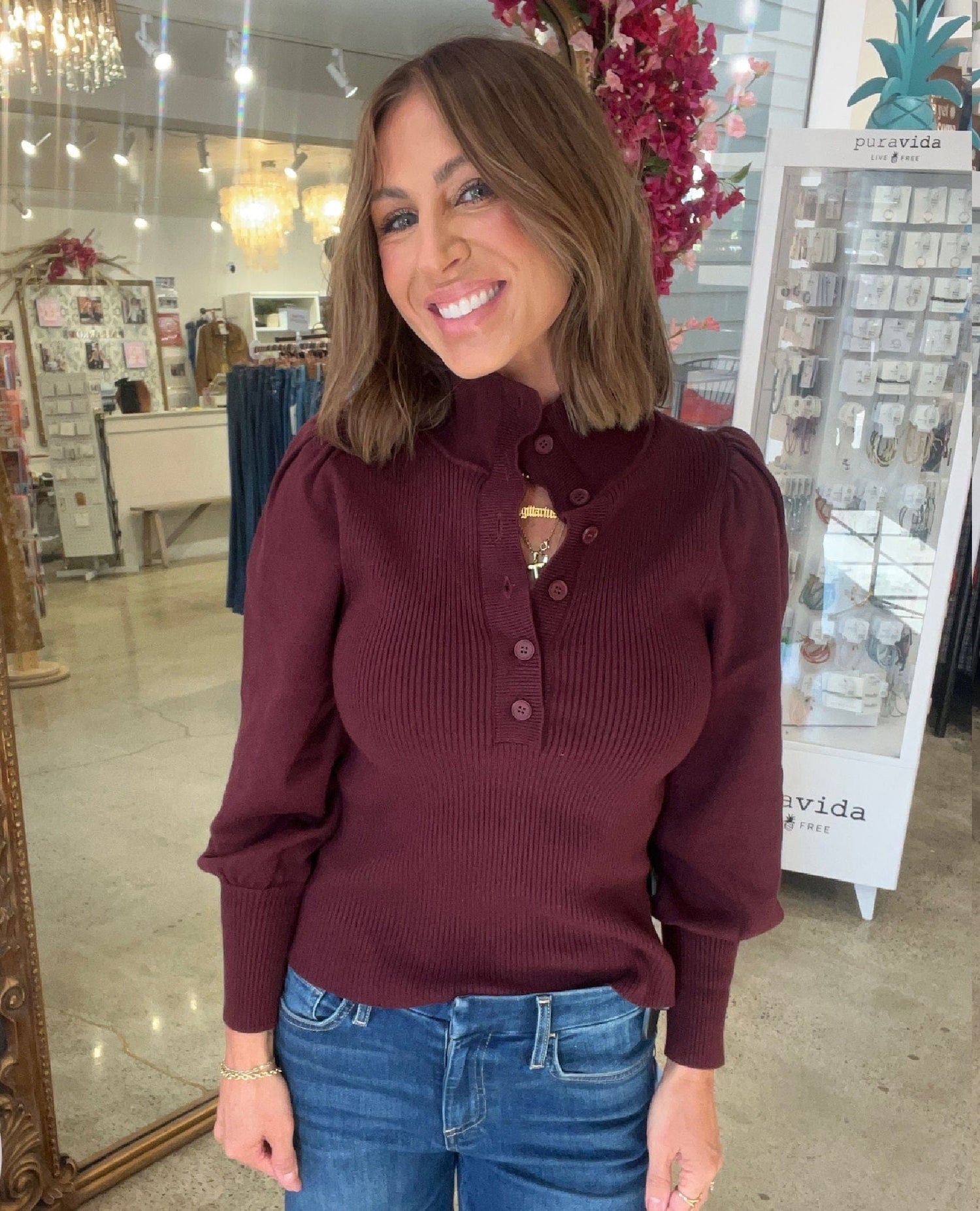 Melissa Nepton Ash Sweater Burgundy