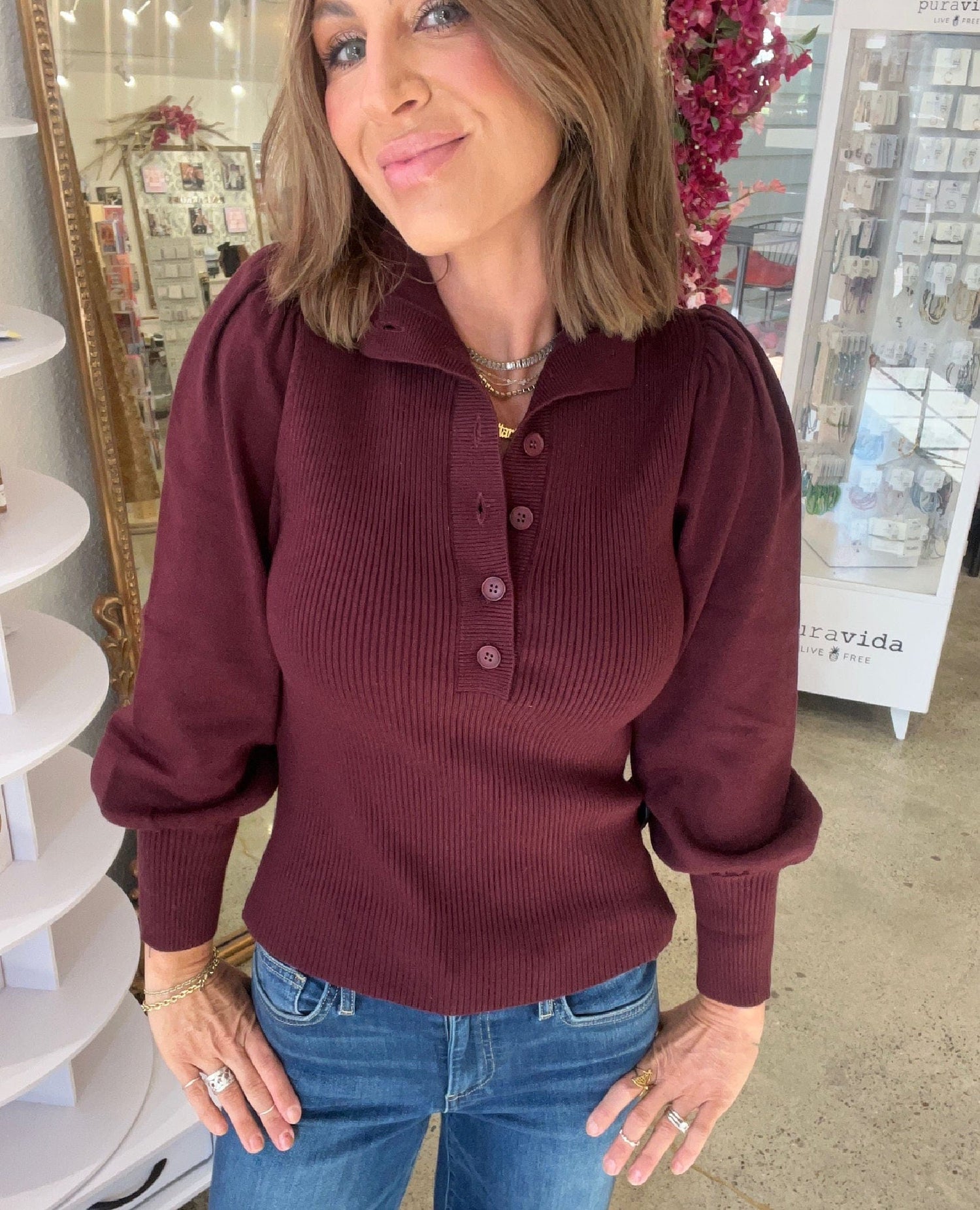 Melissa Nepton Ash Sweater Burgundy