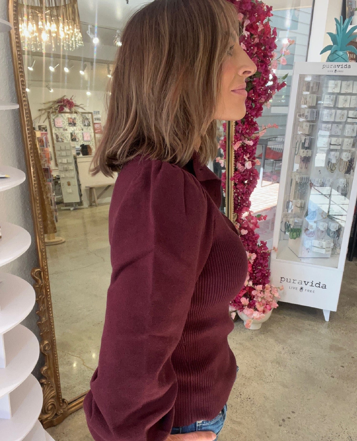 Melissa Nepton Ash Sweater Burgundy