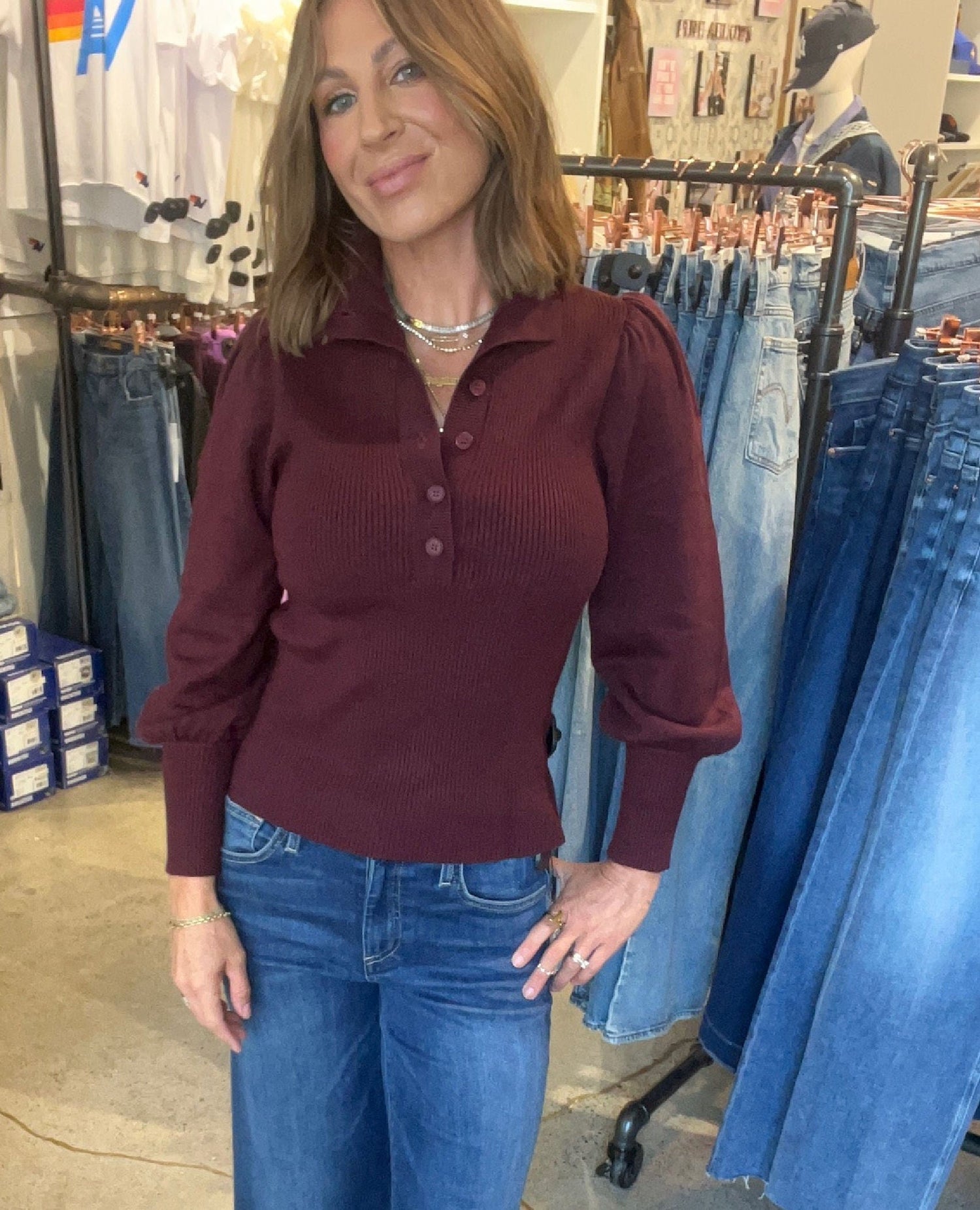 Melissa Nepton Ash Sweater Burgundy